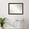 Beveled Bathroom Wall Mirror, William Mottled Bronze Narrow Frame
